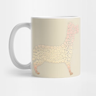 Love my Dog's Footprints 4 (L Gradient Embossed) Mug